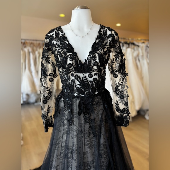 Maggie Sottero Black Lace Wedding Dress - Picture 5 of 11
